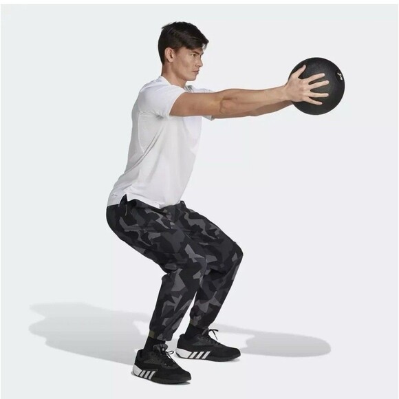 ADIDAS Men's Designed for Training PRO Series Strength Pants, Grey Five. SM - Picture 4 of 7